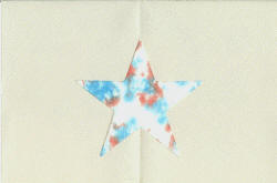 Manualidad América con vidrio pintado la estrella