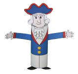Manualidad con rollo de papel higiénico George Washington