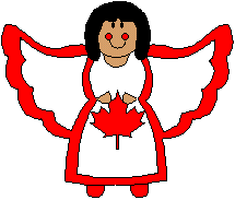 Manualidad de papel el ángel de Canadá 