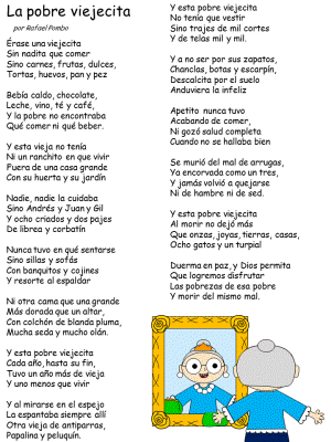 poema La pobre viejecita