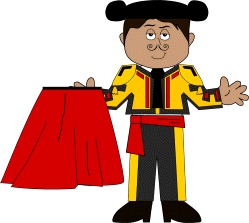 Manualidad muñeco de papel Matador español