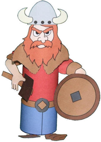 Manualidad con rollo de papel higiénico el vikingo