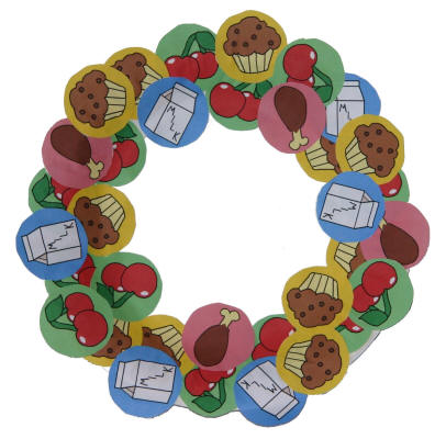 Corona de nutrición con plato de papel