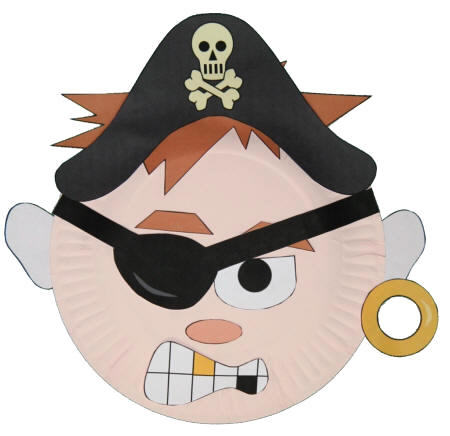 Manualidad con plato de papel el Pirata