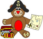 Manualidad de pirata oso de papel