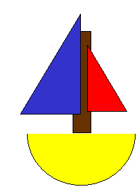 Manualidad de formas bote de mitades