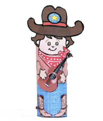 Manualidad con tubo de papel el Vaquero