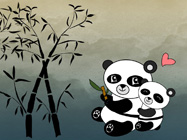 Rompecabeza en línea - pandas dibujos animados